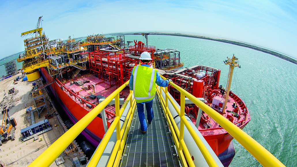 worker on ship